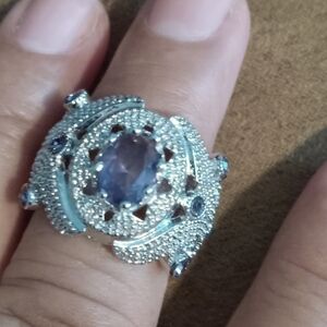 💜STUNNING!/ PURPLE AMETHYST RING,SZ,7💜